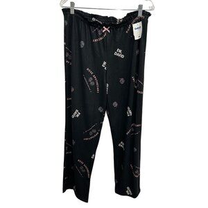 Schitts Creek NEW Ew David Rose Apothecary Pajama Pants Sleepwear Size M Black